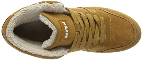 Gaatpot Zapatos Invierno Botas Forradas de Nieve Zapatillas Sneaker Botines Planas para Hombres Mujer Amarillo EU 36 = CN 37