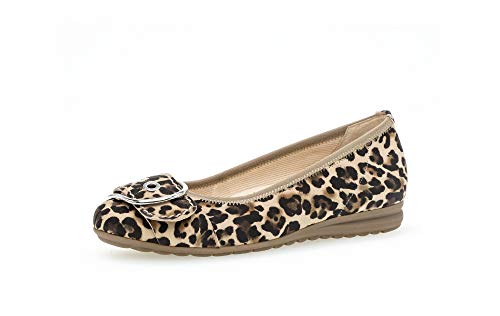 Gabor Mujer Bailarinas, Merceditas, señora Bailarinas Clásicas, Zapatos Planos,Zapatos de Verano,clásicamente Elegantes,Natur,38 EU / 5 UK