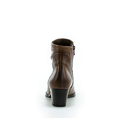 Gabor Mujer Botines, señora Ankle Boots, Botas,Botas de Media caña,Botines,botín,Tobillo Alto,Cremallera,Cognac/EF (Micro),42 EU / 8 UK