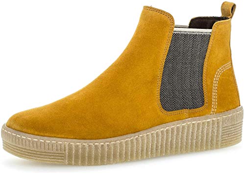 Gabor Mujer Botines, señora Botas Chelsea, Botas,Botas de Media caña,Botines,botín,Slip on,Plana,Herbst/Beige(Natur,40 EU / 6.5 UK