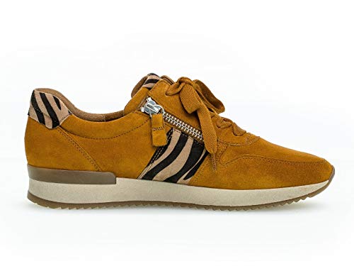 Gabor Mujer mínimo 33.420, señora Zapatilla de Negocios,Cordones,de Exterior,Calzado Deportivo,Casual,Ocio,Curry/Natur,37.5 EU / 4.5 UK