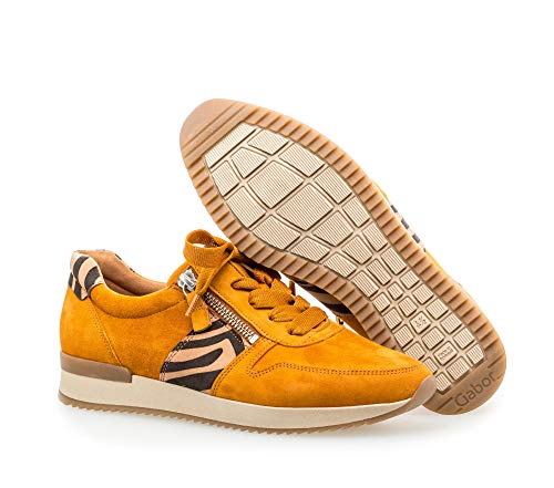 Gabor Mujer mínimo 33.420, señora Zapatilla de Negocios,Cordones,de Exterior,Calzado Deportivo,Casual,Ocio,Curry/Natur,37.5 EU / 4.5 UK