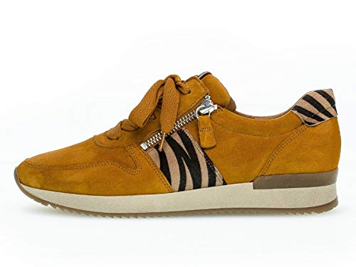 Gabor Mujer mínimo 33.420, señora Zapatilla de Negocios,Cordones,de Exterior,Calzado Deportivo,Casual,Ocio,Curry/Natur,37.5 EU / 4.5 UK