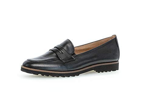 Gabor Mujer Mocasines, señora Zapatilla Deportiva, Zapatos Bajos,Zapatos universitarios,Zapatos de Negocios,Schwarz (Cognac),41 EU / 7.5 UK