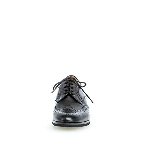 Gabor Mujer Zapatos con Cordones, señora Calzado de Negocios,Zapatos Bajos,Cordone,clásicos,Elegantes,Schwarz,37.5 EU / 4.5 UK