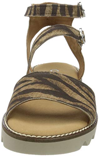 Gabor Shoes Comfort Sport, Sandalia con Pulsera Mujer, Beige (Camel 22), 37.5 EU