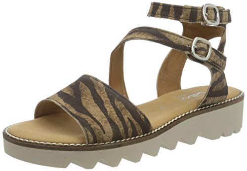 Gabor Shoes Comfort Sport, Sandalia con Pulsera Mujer, Beige (Camel 22), 37.5 EU