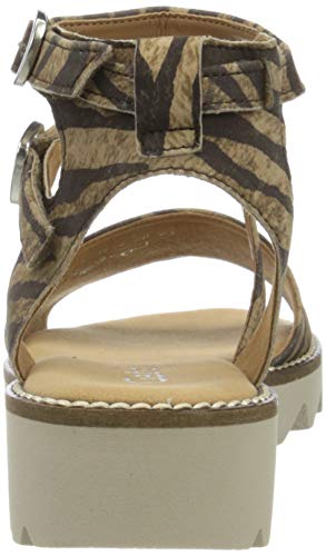 Gabor Shoes Comfort Sport, Sandalia con Pulsera Mujer, Beige (Camel 22), 37.5 EU