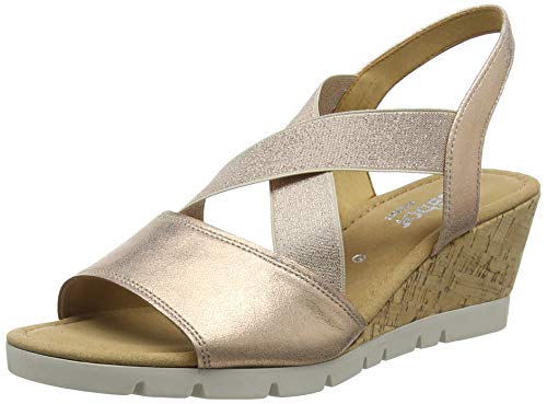 Gabor Shoes Comfort Sport, Sandalia con Pulsera Mujer, Multicolor (Corallo (Kork) 64), 40 EU