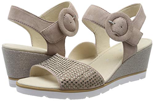 Gabor Shoes Gabor Basic, Sandalia con Pulsera Mujer, Multicolor (Antikrosa 14), 40 EU