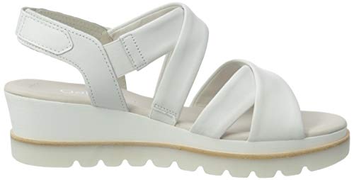Gabor Shoes Gabor Casual, Sandalia con Pulsera Mujer, Blanco (Weiss 21), 42 EU