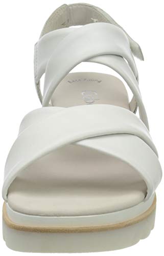 Gabor Shoes Gabor Casual, Sandalia con Pulsera Mujer, Blanco (Weiss 21), 42 EU
