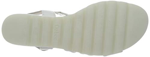 Gabor Shoes Gabor Casual, Sandalia con Pulsera Mujer, Blanco (Weiss 21), 42 EU