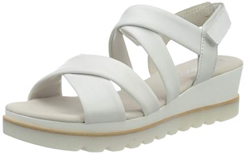 Gabor Shoes Gabor Casual, Sandalia con Pulsera Mujer, Blanco (Weiss 21), 42 EU