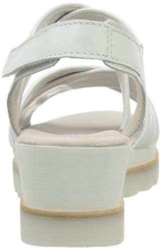 Gabor Shoes Gabor Casual, Sandalia con Pulsera Mujer, Blanco (Weiss 21), 42 EU