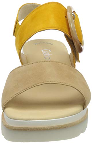 Gabor Shoes Gabor Casual, Sandalia con Pulsera Mujer, Marrón (Caramel/Mango 13), 40 EU