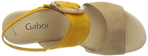 Gabor Shoes Gabor Casual, Sandalia con Pulsera Mujer, Marrón (Caramel/Mango 13), 40 EU