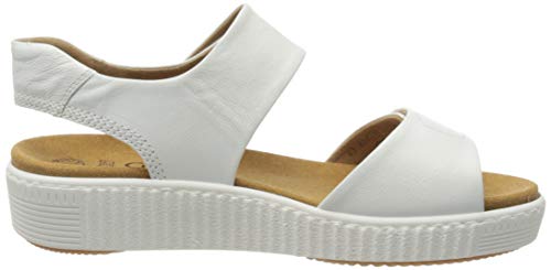 Gabor Shoes Gabor Jollys, Sandalia con Pulsera Mujer, Blanco (Weiss 21), 43 EU