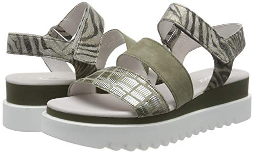 Gabor Shoes Gabor Jollys, Sandalia con Pulsera para Mujer, Verde (Schilf 38), 42 EU