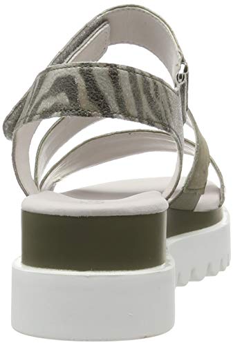 Gabor Shoes Gabor Jollys, Sandalia con Pulsera para Mujer, Verde (Schilf 38), 42 EU