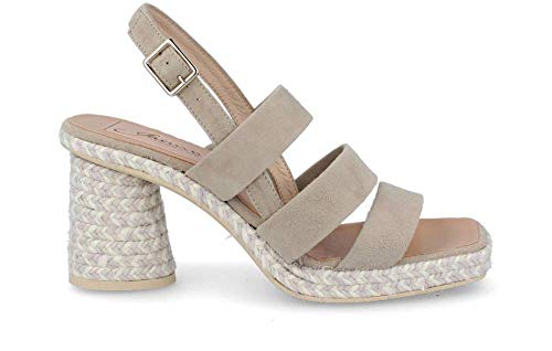 Gaimo - Sandalia Tacón Esparto Corin Kangaroo - Kangaroo, 37