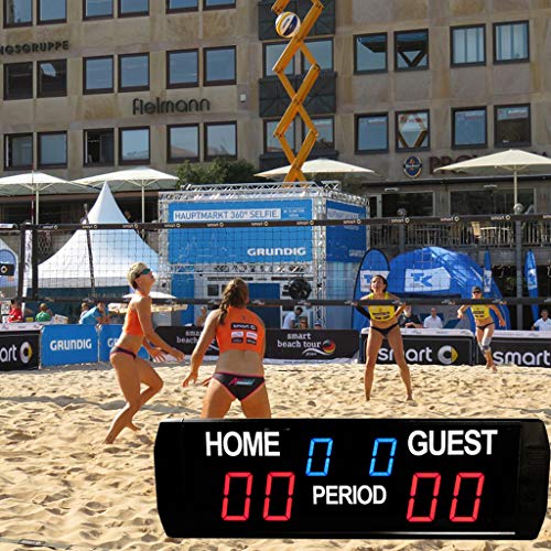 GAN XIN Marcador digital electrónico LED para uso en interiores Baloncesto/Fútbol portátil