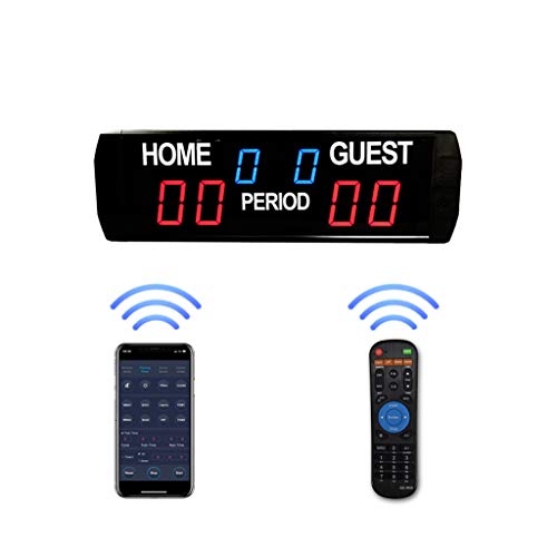 GAN XIN Marcador digital electrónico LED para uso en interiores Baloncesto/Fútbol portátil