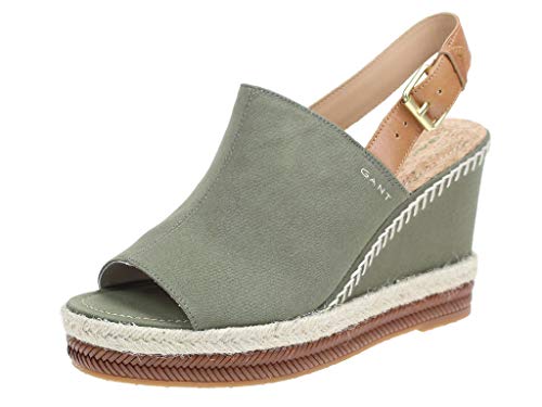 GANT FOOTWEAR San Diego, Sandalias con Plataforma Mujer, (Khaki Green G77), 40 EU