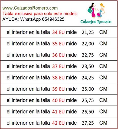 GARZÓN 3895.247 Zapatilla Abotinada Bota Botín Casa Velcro Invierno Pelo Terciopelo Mujer Piso Goma A Talla 40