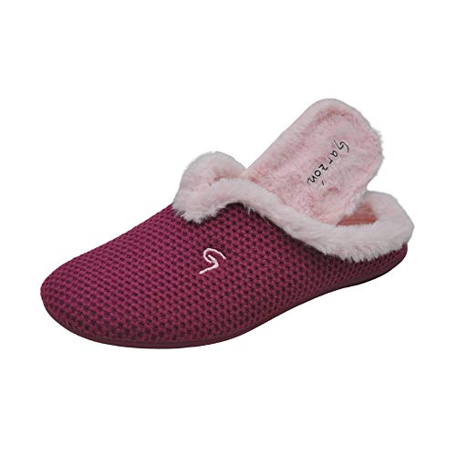 Garzon - Zapatilla CASA para: Mujer 5201 Invierno Slippers Pantuflas Comodo Plantilla Extraible Lana ACRILICA Talla: 41
