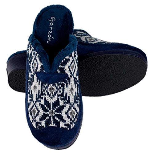 GARZON - Zapatilla Lana GARZON Mujer Mujer Color: Marino Talla: 37