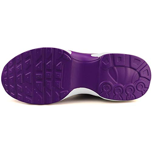 GAXmi Zapatillas Deportivas de Mujer Air Cordones Zapatos de Ligero Running Fitness Zapatillas de para Correr Antideslizantes Amortiguación Sneakers Morado 38 EU