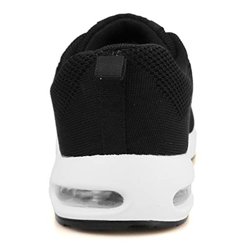 GAXmi Zapatillas Deportivas de Mujer Air Cordones Zapatos de Ligero Running Fitness Zapatillas de para Correr Antideslizantes Amortiguación Sneakers Negro 40 EU