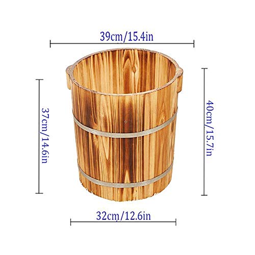 GAXQFEI Baño de Pie de Madera para Uso Doméstico, Baño de 20 cm de Altura, Baño de Pie de Madera Iza, Tazón de Baño de Pie Portátil, Dormitorio para el Hogar, Mejora, B,D