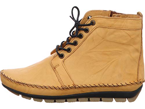 Gemini Botines de Piel para Mujer. 382016-01, Talla:38 EU, Color:Amarillo