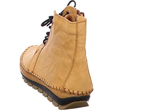 Gemini Botines de Piel para Mujer. 382016-01, Talla:38 EU, Color:Amarillo