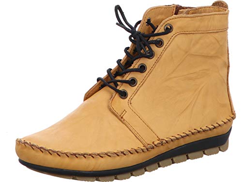 Gemini Botines de Piel para Mujer. 382016-01, Talla:38 EU, Color:Amarillo