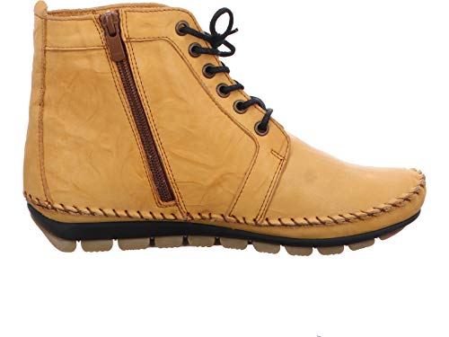 Gemini Botines de Piel para Mujer. 382016-01, Talla:38 EU, Color:Amarillo
