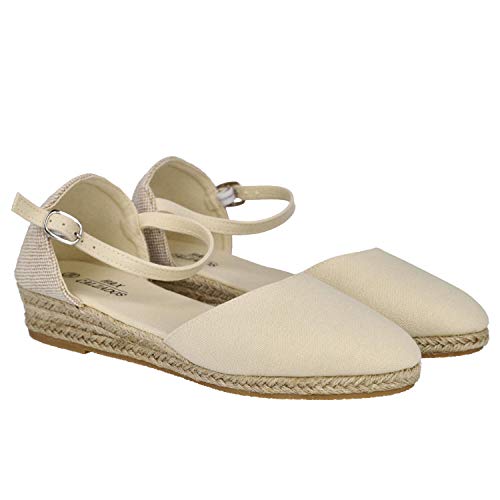 GENERICO - Alpargata Mujer CUÑA Baja Esparto - Sintético para: Mujer Color: BEIG Talla: 41