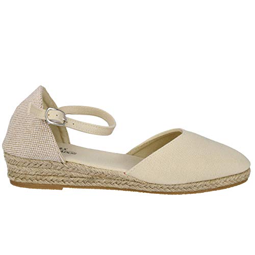 GENERICO - Alpargata Mujer CUÑA Baja Esparto - Sintético para: Mujer Color: BEIG Talla: 41