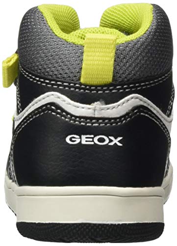 GEOX B NEW FLICK BOY B BLACK/DK GREY Baby Boys' Trainers Hi-Top Trainers size 22(EU)