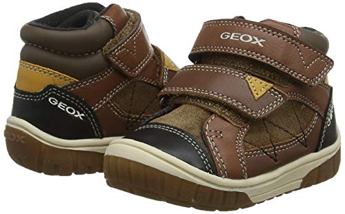 Geox B Omar Boy A, Botas Bebé-Niños, Marrón (Cognac/Dk Yellow C6n2g), 22 EU