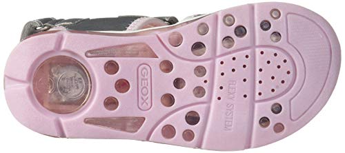 Geox B Sandal Todo Girl A, Sandalias Niños, Blanco (White/Silver C0007), 27 EU