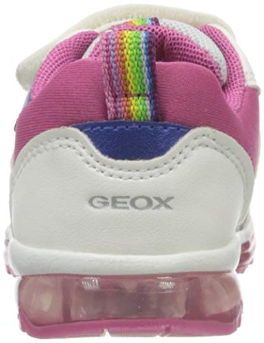 Geox B Todo Girl B, Zapatillas para Bebés, Blanco (White/Fuchsia C0563), 23 EU
