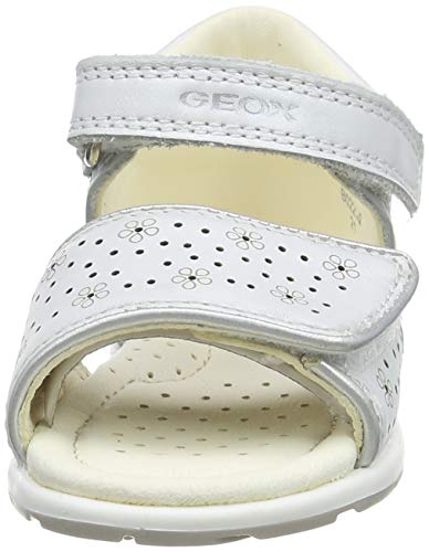 Geox B VERRED B, Sandalias de Punta Descubierta Niñas, Blanco (White C1000), 26 EU