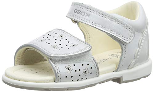 Geox B VERRED B, Sandalias de Punta Descubierta Niñas, Blanco (White C1000), 26 EU