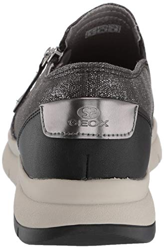 Geox CALLYN 1 Slip ON Fashion Sneaker with Zip, Zapatillas Deportivas. Mujer, Black Oxford, 39 EU