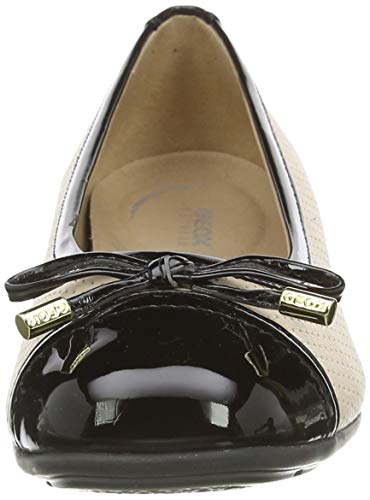 Geox D ANNYTAH C, Bailarinas Mujer, Beige (Skin/Black C8616), 38 EU