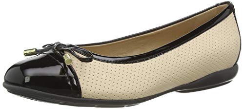 Geox D ANNYTAH C, Bailarinas Mujer, Beige (Skin/Black C8616), 38 EU