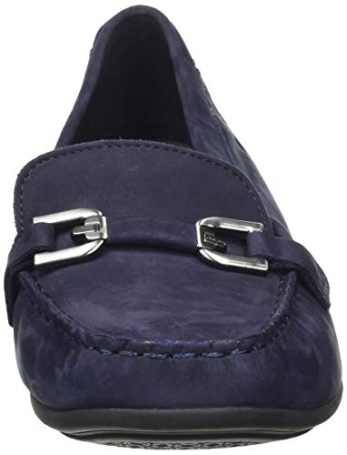 Geox D ANNYTAH Moc A, Mocasines Mujer, Azul (Dk Blue C4007), 37 EU